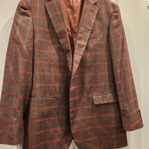 STEVEN LAND "Charlie"Men's Multi-color Plaid Blazer and Solid Vest